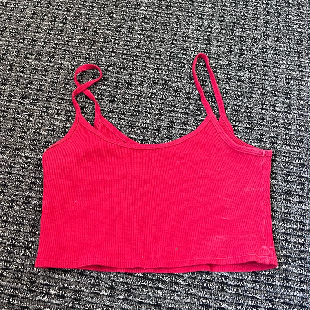 Red brandy Melville crop tank top